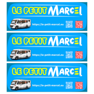 Lot de 3 stickers Le Petit Marcel en vinyle de 20 cm