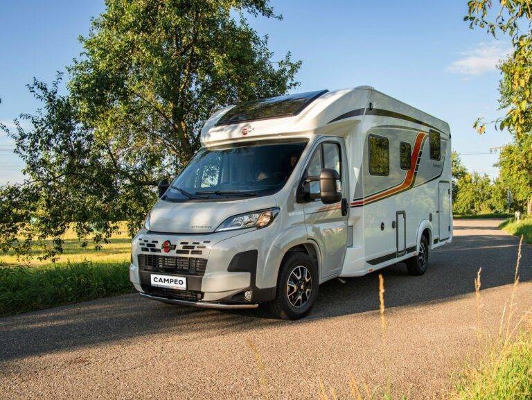 Camping-Car Bürstner Campeo TD 690 près d'un arbre