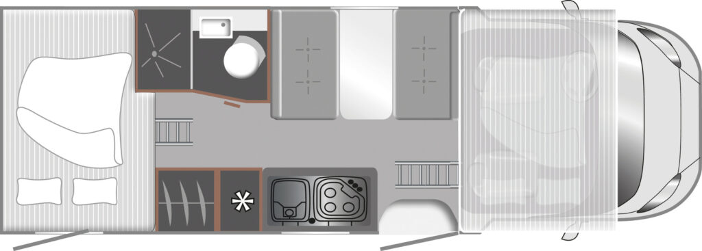 Implantation du camping-car LMC Tourer A690