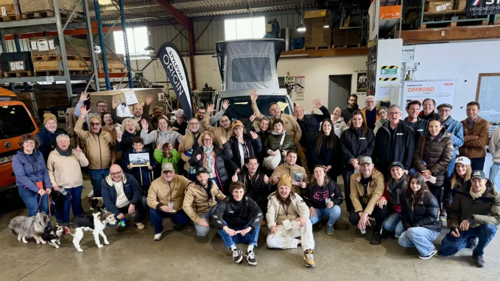 les participants lors de l'escale chez Skep