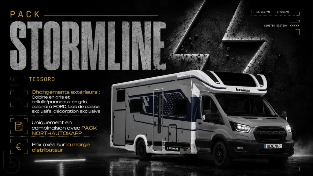 Modèles 2027 Benimar Tessoro avec le pack StormLine