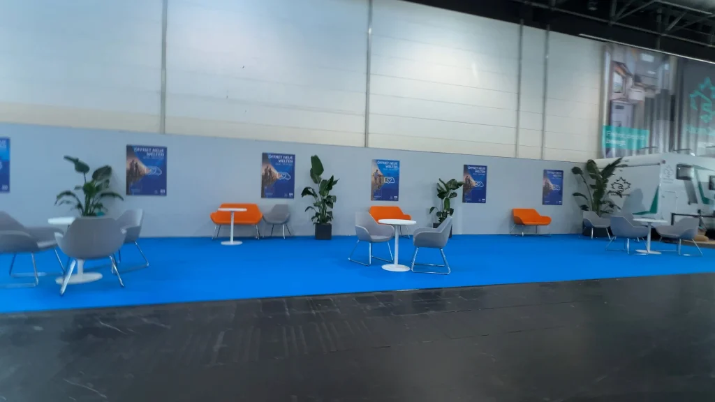 cette année à Düsseldorf, il y a des zones de repos là où il y avait des exposants les années précédentes.