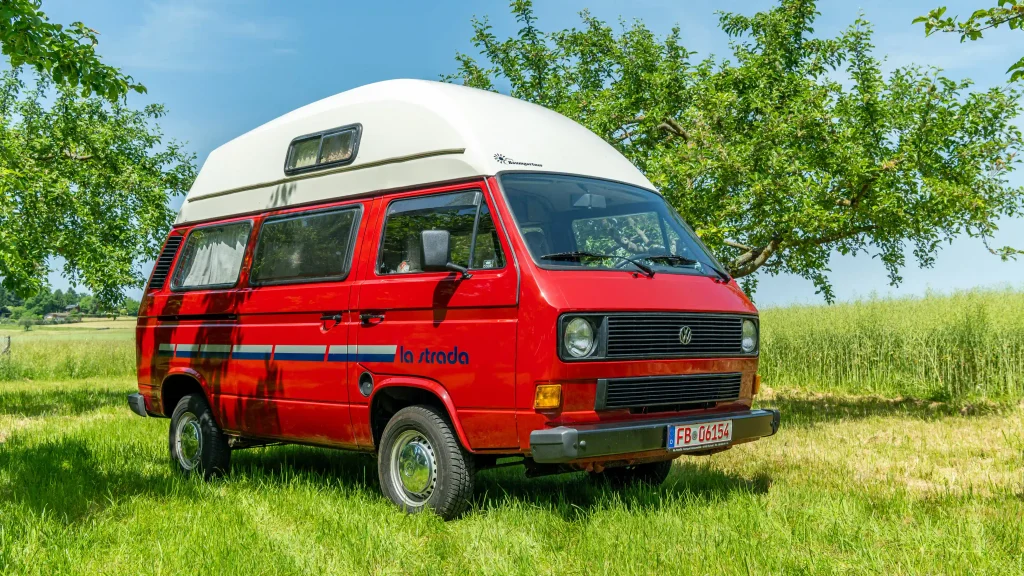 La Strada HD 80 sur Volkswagen T3, premier fourgon de la marque en 1986